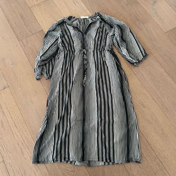 $118 Everlane The TENCEL™ Gathered Maxi Dress  Shirtdress size XXS m8 - Picture 4 of 8